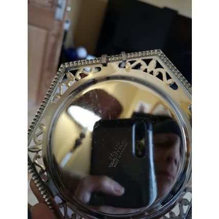 Iittle Glass Bon Bon Dish On Metal Stand