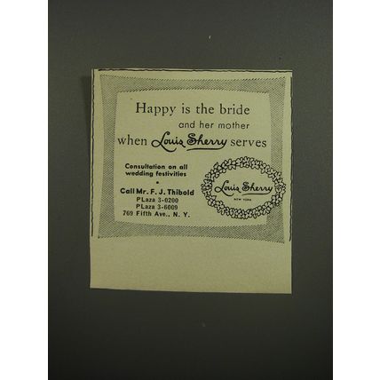 1953 Louis Sherry Catering Ad - Happy is the bride and her mother
