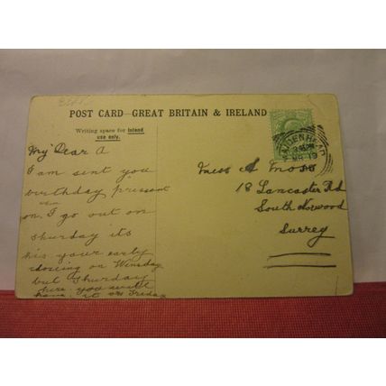 SONNING, READING, BERKSHIRE used antique postcard RP 1908? pm =