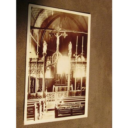 Early real photo Postcard - St Saviours Church, Weston Freshwater -Isle of Wight