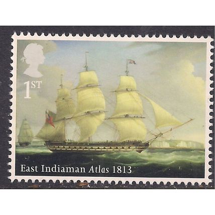 GB 2013 QE2 1st Merchant Navy East Indiaman Atlas SG 3519 Umm ( J1446 )