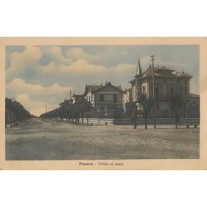 Pesaro Villini Al Mare Antique Italian Italy Postcard