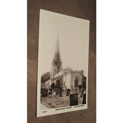 Valentines Real photographic Postcard - Edwinstowe Church - Nottinghamshire