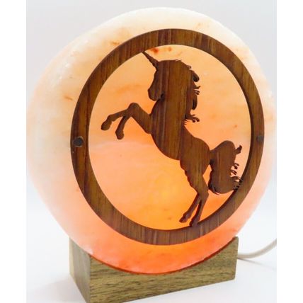 Unicorn Himalayan Salt Lamp USB 13.5 CM Gift Christmas Home Decor Natural