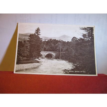 TILT BRIDGE, BLAIR ATHOLL, PERTHSHIRE, SCOTLAND used vintage postcard 1946 pm #