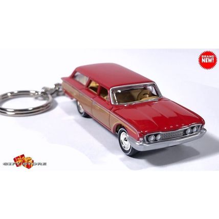 RARE KEYCHAIN RED FORD GALAXIE COUNTRY SQUIRE CUSTOM Ltd EDITION GREAT GIFT