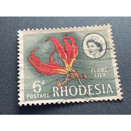 Briefmarke Rhodesien 6 Pence 1966 Michel 28 gestempelt