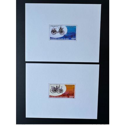 Benin 1987 Mi. 454 - 455 Epreuve De Luxe Cent ans voitures Mercedes Benz