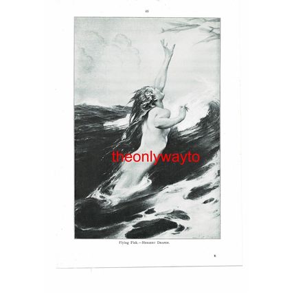 Flying Fish [Woman], (Pelleas & Melisande On Reverse), Book Illustration, 1910