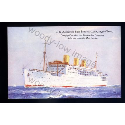 LS2984 - P&O Electric Liner - Strathnavar - Artist U/K - postcard