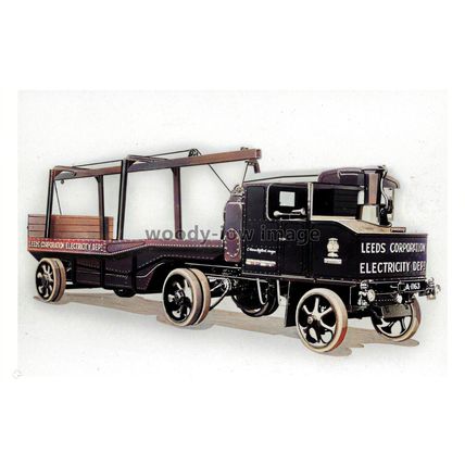 ptc9288 - Yorks' - Leeds Corp. Electricity Dept. Truck Reg.No.A 1163 - print 6x4