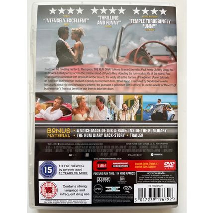 THE RUM DIARY (UK DVD, 2012)