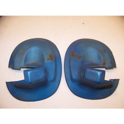 1968 DODGE CORONET STATION WAGON REAR SEAT HINGE COVERS OEM BLUE 2657678 2657679