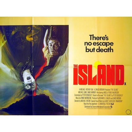 ISLAND 1980 Michael Caine, David Warner, Angela Punch McGregor UK QUAD POSTER