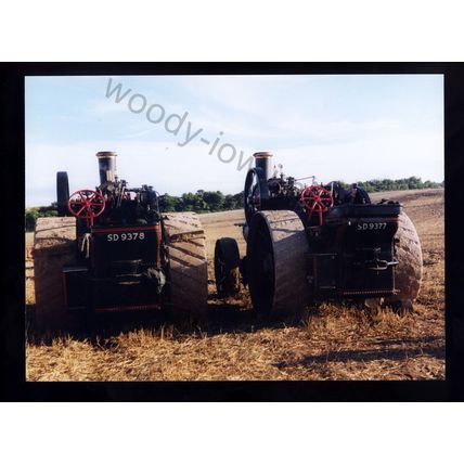 tz0796 - Traction Engines - Fowlers 15451 Victory & 15452 Dreadnought. photo 7x5