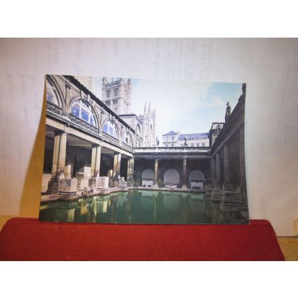 THE ROMAN BATHS & ABBEY, BATH. unused vintage postcard by Harvey Barton C5AV =