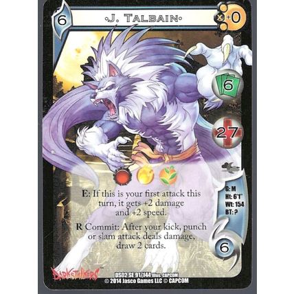 UFS Ultimate Fighting System Trading Card J. Talbain Dark Stalkers