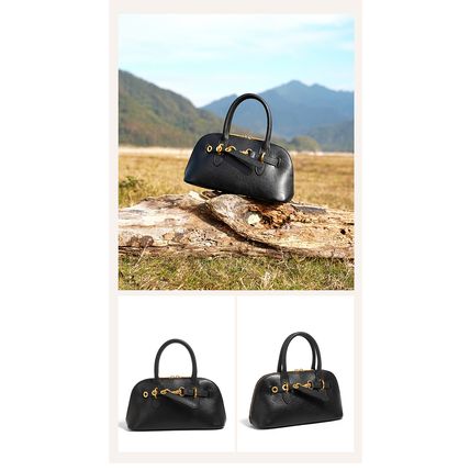 Women Genuine Leather Purses Handbags Tote Bag Shoulder Bag Black