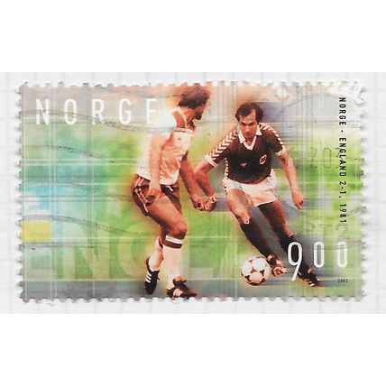 NORWAY 2002 FOOTBALL WIN OVER ENGLAND BIG MOMENT HISTORY 9Kr USED