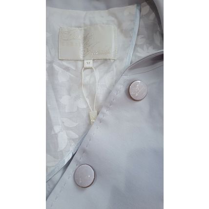 Coast Fairies & Tuxedos Light Blue Fitted Short Cotton Embroidered Jacket 12 UK