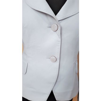 Coast Fairies & Tuxedos Light Blue Fitted Short Cotton Embroidered Jacket 12 UK