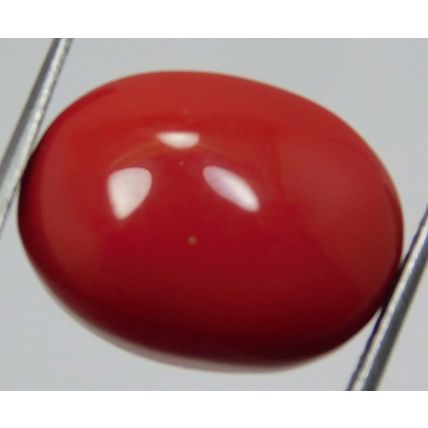100% Natural 11.90 Ct Coral Oval Cut Rare Italian Loose Gemstone