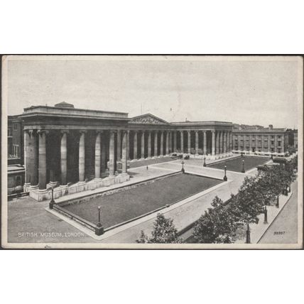 British Museum, London, 1939 - Valentine's Postcard