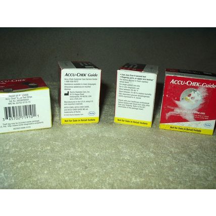 accu chek guide test strips 4 boxes of 50 200 total sealed