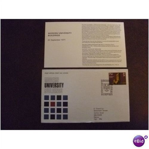 1971 GB British Universities PO FDC Special Leicester