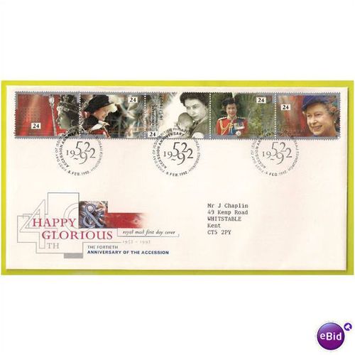 First Day Cover 1992 The Fortieth Anniversary Of The Accession