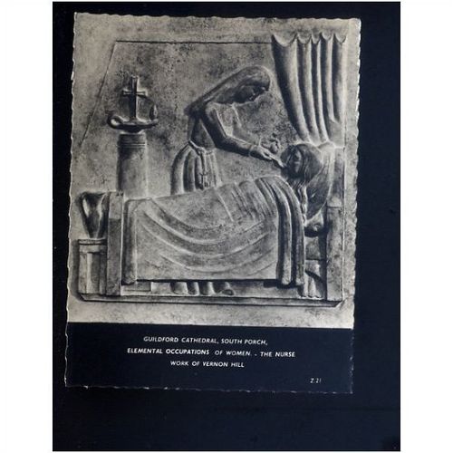 Surrey GUILDFORD CATHEDRAL South Porch Nurse Postcard by Frith (Z.21)