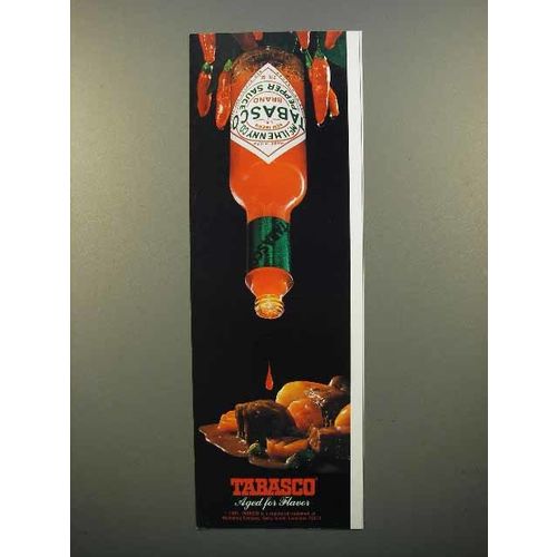 1981 Tabasco Pepper Sauce Ad - Aged for Flavor