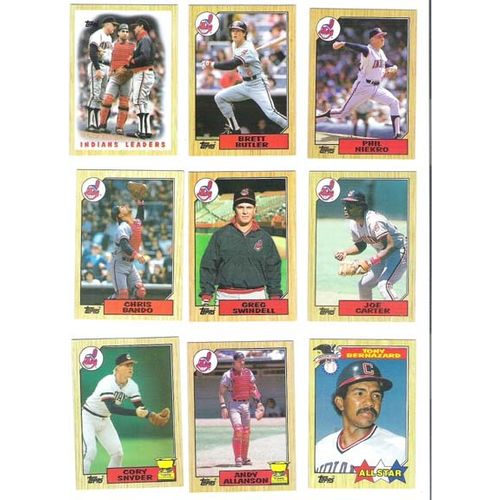 1987 Topps Cleveland Indians team set -29 cards- Snyder, Carter