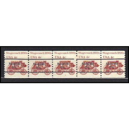 1898Ab 4c Stagecoach Fine MNH Dry Gum PNC 6/5 Line Gap AA0107