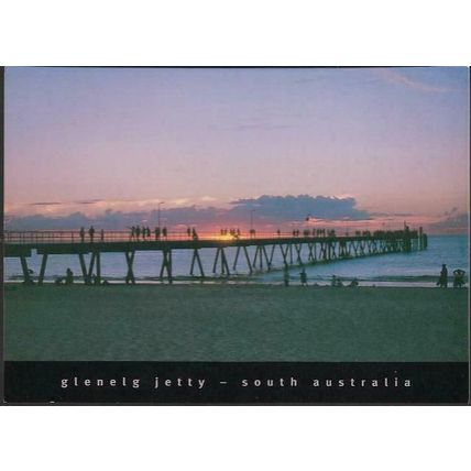 Glenelg, Adelaide, South Australia - Jetty, pier - postcard c.1980s