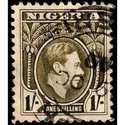 Nigeria 1938 King George VI 1/- Used Stamp