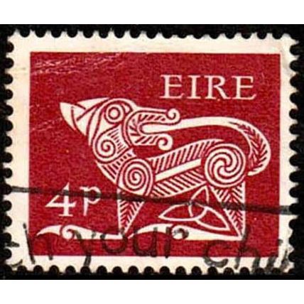 Ireland 1968 Dog Stylised 4p Used Stamp.