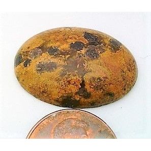 Yellow Moss Agate Freeform Gemstone Cabochon 64