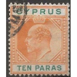 Cyprus 1906 SG61 10 Paras Orange & Green Wmk MCA Very Fine Used . .