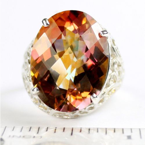 Twilight Fire Topaz, 925 Sterling Silver Ring, SR291