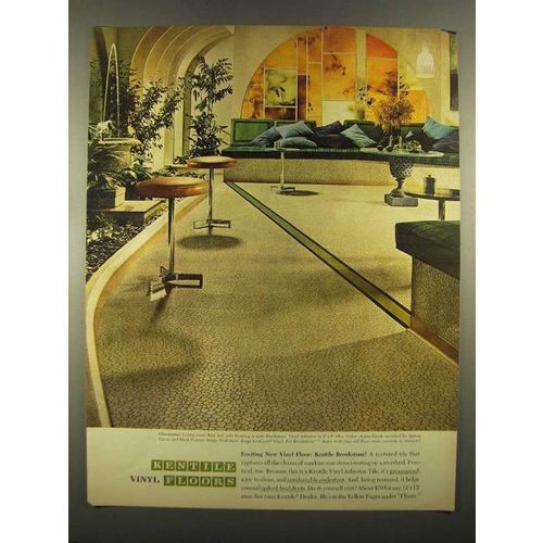 1964 Kentile Brookstone Vinyl Asbestos Tile Floor Ad - Exciting