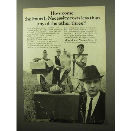 1964 Metropolitan Life Insurance Ad - Fourth Necessity