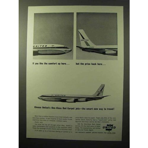 1964 United Airlines Ad - Comfort Up Here