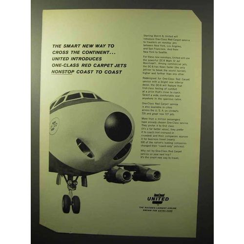 1964 United Airlines Ad - Cross the Continent