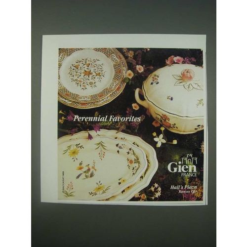 1989 Gien France China Ad - Perennial Favorites