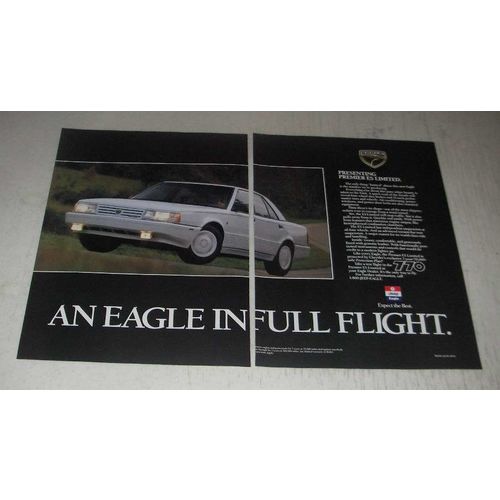 1989 Eagle Premier ES Limited Car Ad - An Eagle in Full Flight