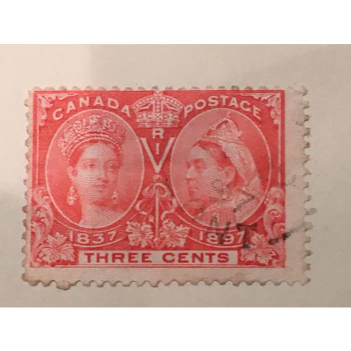 Canada QV Queen Victoria 1897 Jubilee 3c Carmine Used SG 126 postage stamp