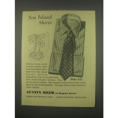 1949 Austin Reed Summit Shirt Ad - Sea Island Shirts