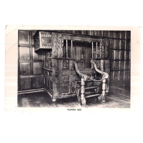 FLEMISH BED, BRAMALL HALL, STOCKPORT, CHESHIRE unused postcard. RP. 1956 =