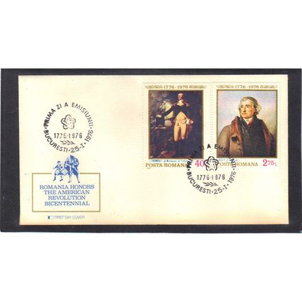 FDC Int'l Romania Honoring USA Bicentennial (Cachet-U/A) CV01100